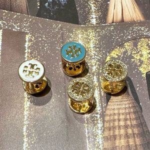 COPY - 🩵🤍Tory Burch earrings🧡 Two sides different colours, clip-on earrings.